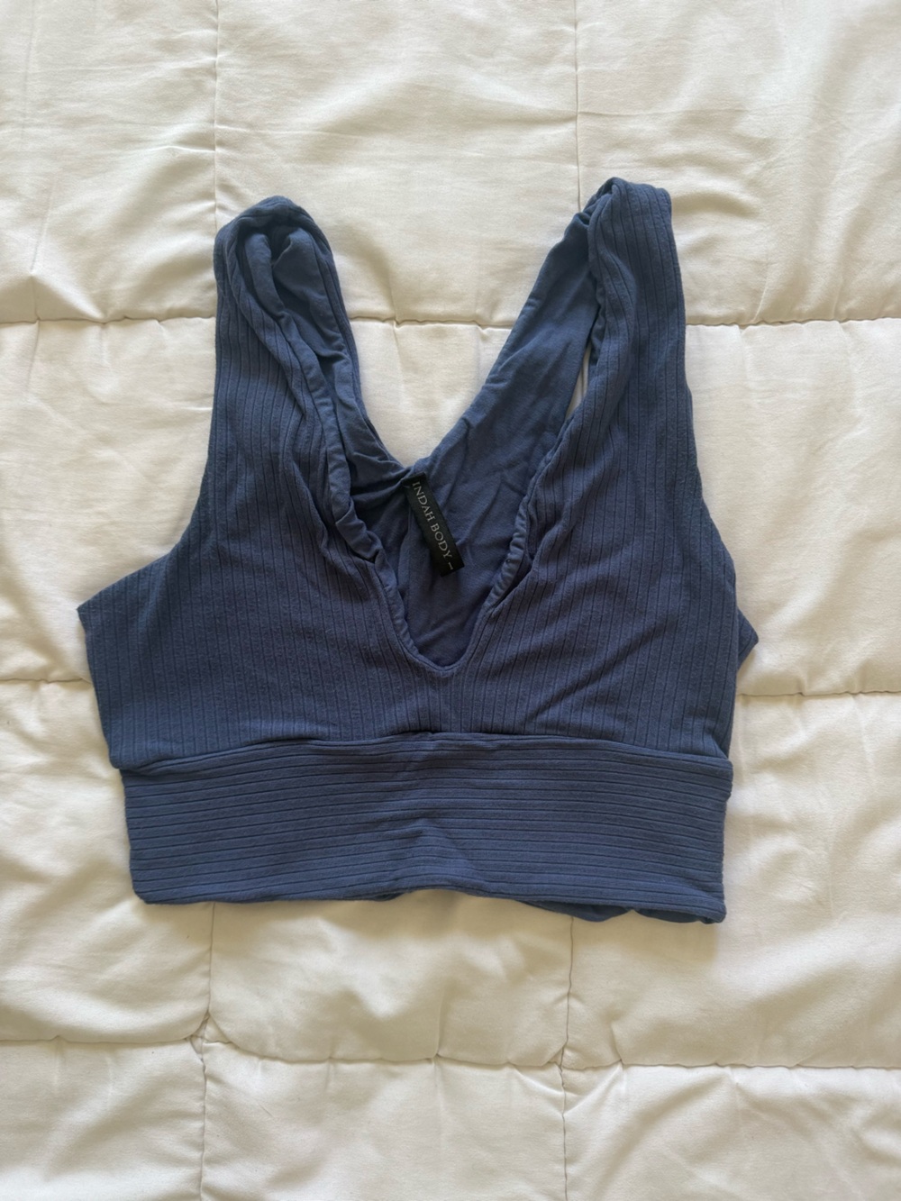 Indah Navy Blue Ribbed Set - Picture 3 of 4